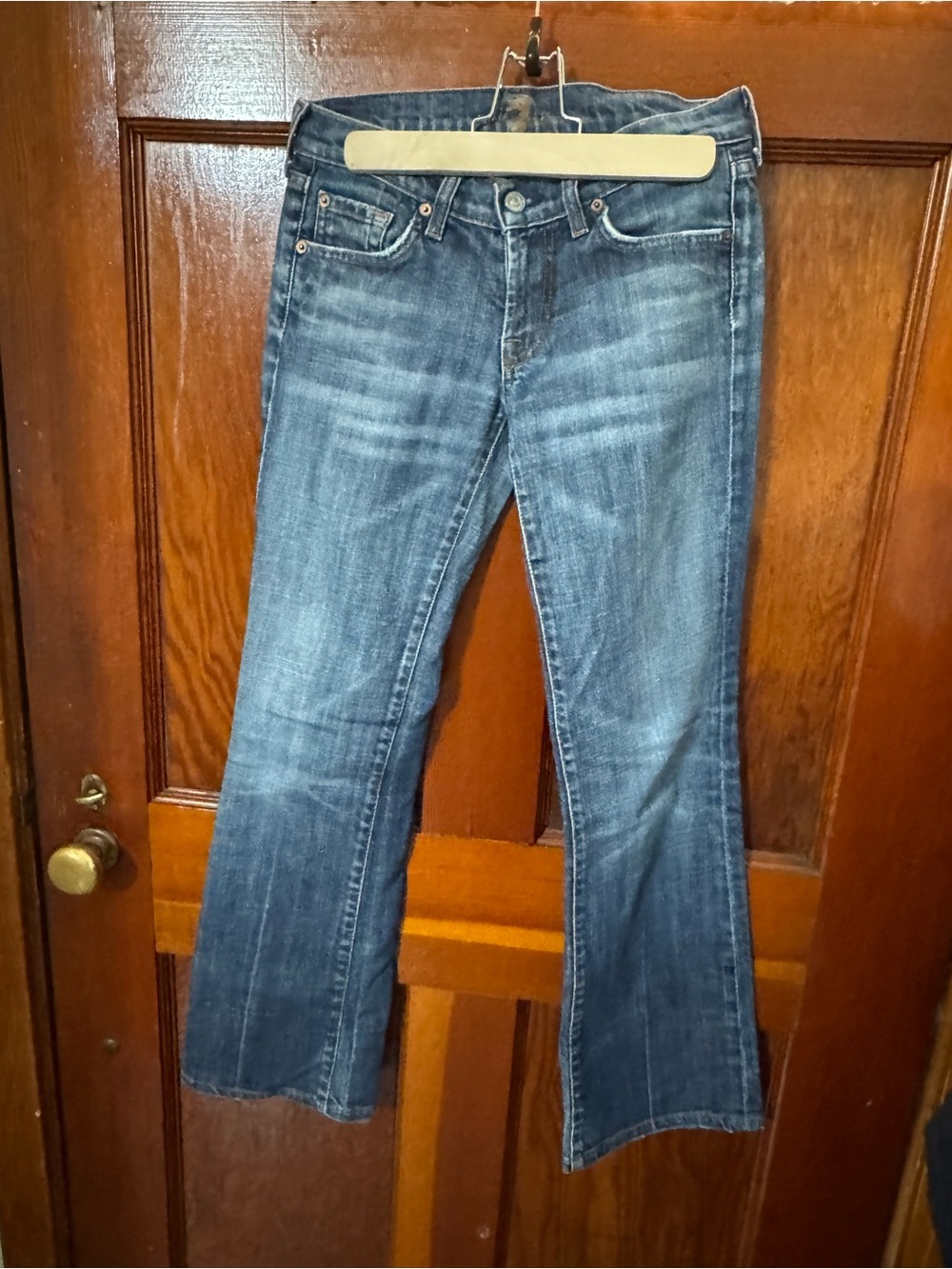 7 For All Mankind Women's Dark Blue Bootcut Jeans